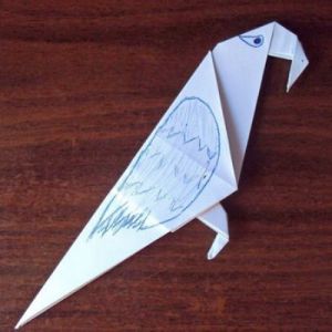 Как сделать из бумаги попугая