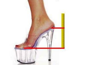 как измерить высоту каблука 3