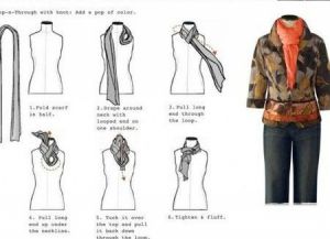 способы завязывания платков и шарфов 5