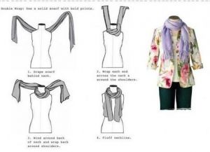 способы завязывания платков и шарфов 7