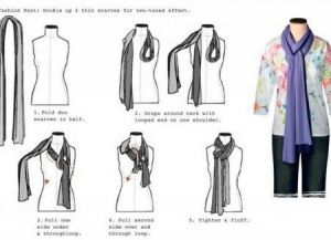 способы завязывания платков и шарфов 8
