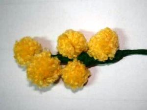 мимоза цветок поделка6