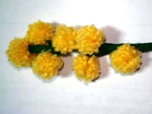 мимоза цветок поделка7