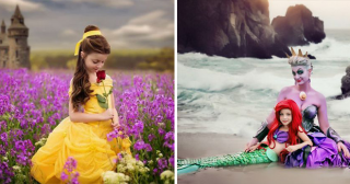 Мама и дочь покорили интернет костюмами диснеевских принцесс