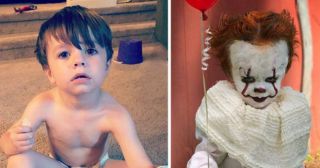 Мальчик превратился в клоуна из фильма «Оно», став ночным кошмаром взрослых!