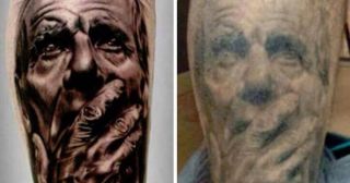 20 фото о том, как стареют татуировки