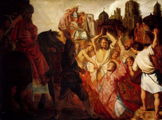 Рембрандт, «Избиение Святого Стефана»