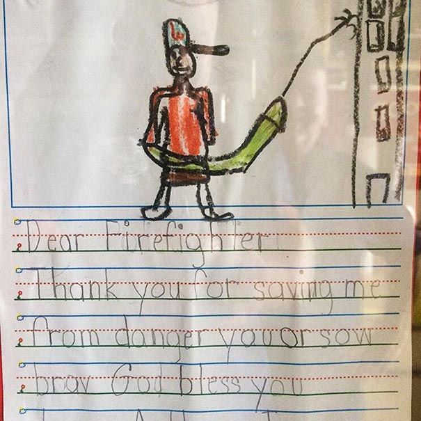 Письмо пожарнику с благодарностью