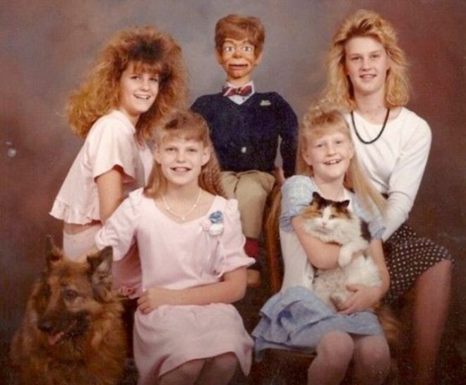 Семейное фото с папой-куклой