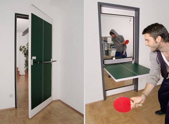 Дверь для игры в пинг-понг