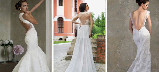 свадебные платья с открытой спиной