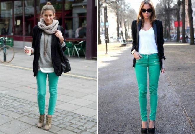 зеленые джинсы 5