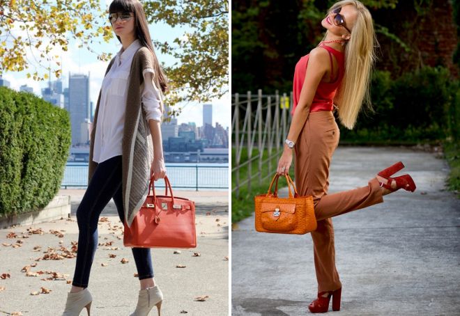 женские сумки оранжевого цвета