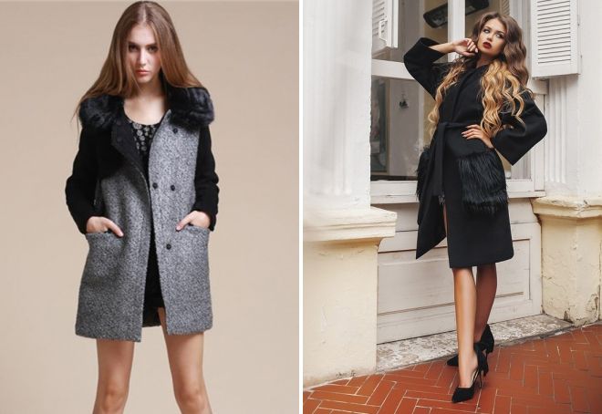 стильные женские пальто с мехом