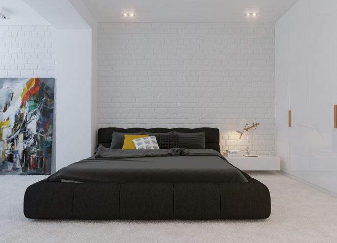 Дизайн обоев для спальни минимализм 