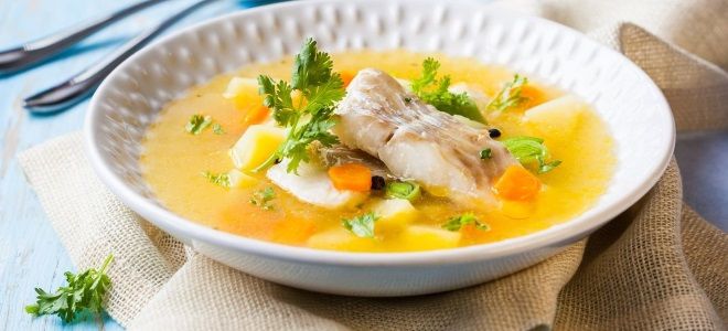 рыбный суп из филе минтая