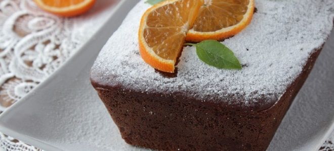 Шоколадно-апельсиновый пирог - постный рецепт