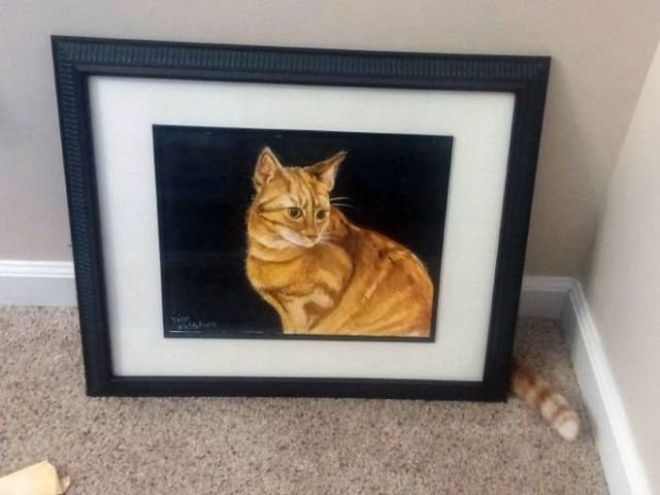 Кот и картина