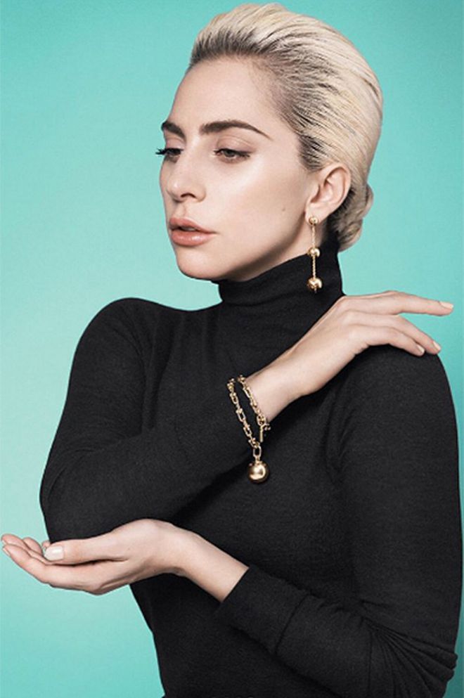 Леди Гага в украшениях из новой коллекции бренда Tiffany