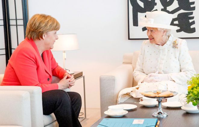 Ангела Меркель и королева Елизавета