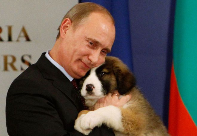 Путин и собака