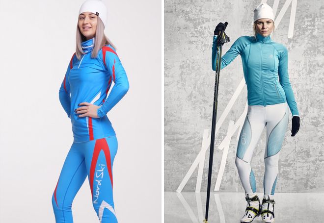 Женский зимний лыжный костюм – разминочный, тренировочный, гоночный .