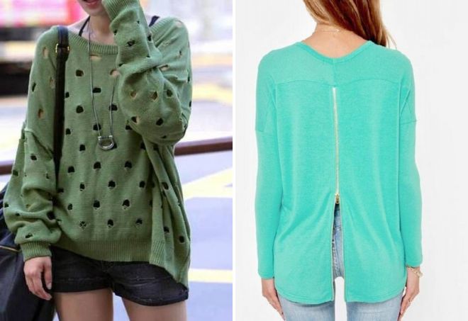 зеленый свитер для женщин