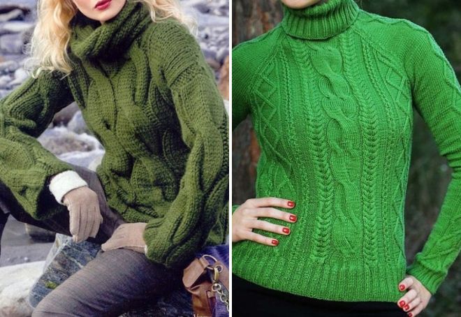  свитера зеленого цвета
