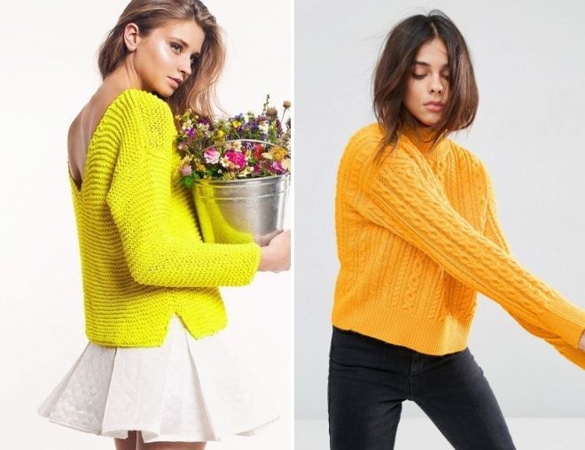 свитер желтого цвета 2017