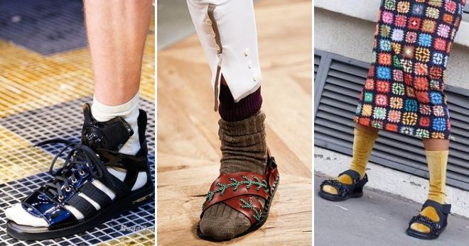 Спортивные сандалии с носками идеи