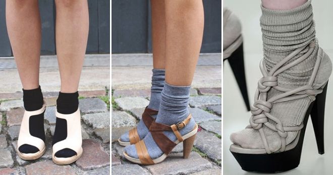 Носки с сандалиями 2019 мода
