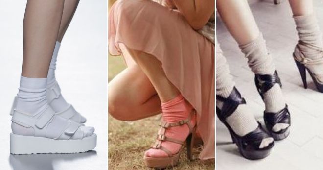 Женские сандалии с носками