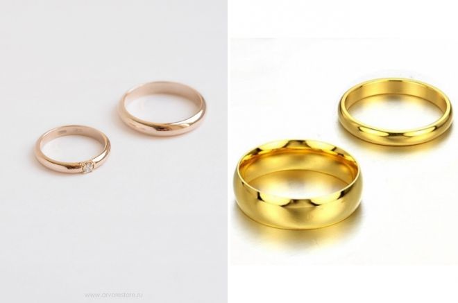 золотые венчальные кольца
