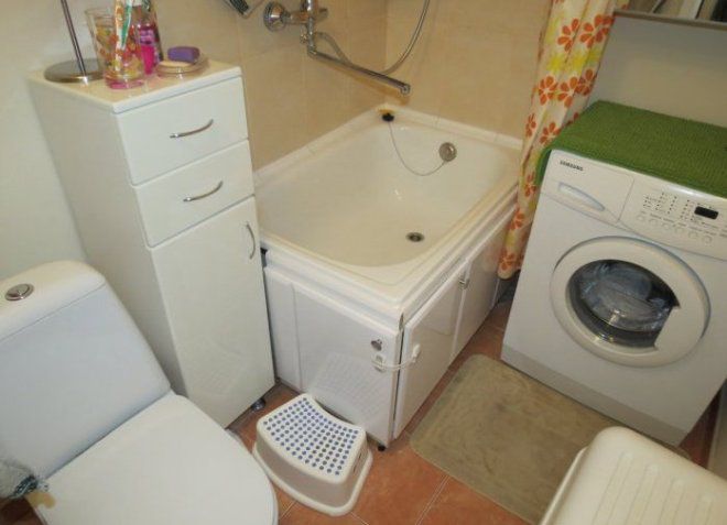 ванная в хрущевке со стиральной машиной