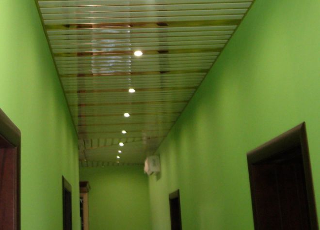 потолок в прихожей из пластиковых панелей