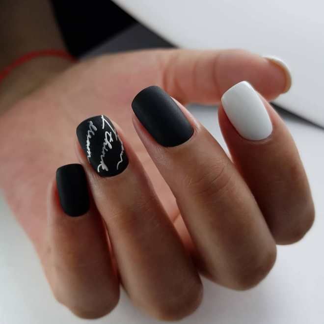 Черные Ногти Дизайн 2023 На Короткие Ногти