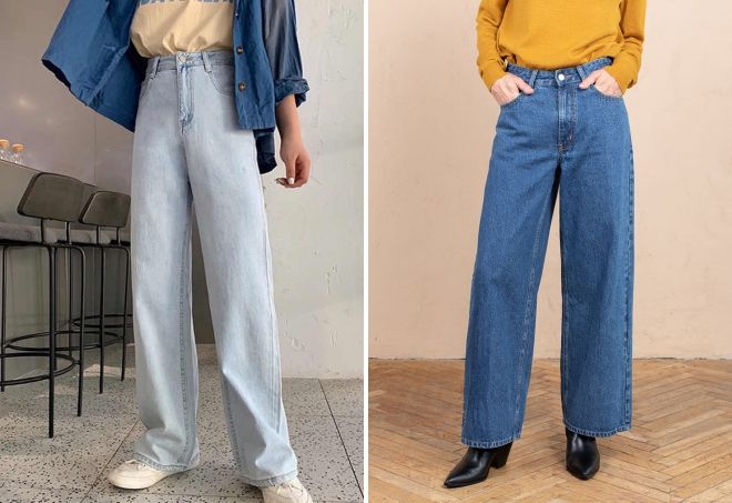 женские джинсы с высокой талией
