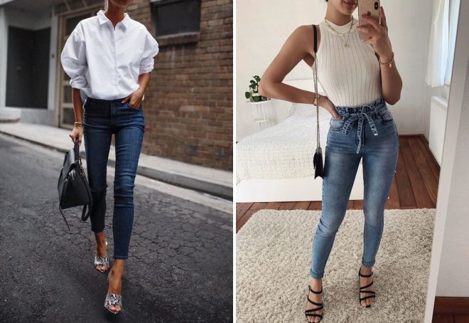 обтягивающие женские джинсы