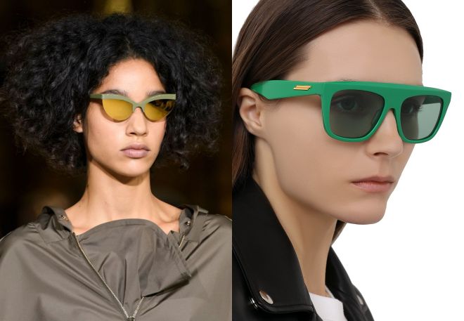 женские зеленые очки