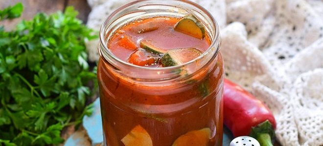 лечо из огурцов в томатном соке