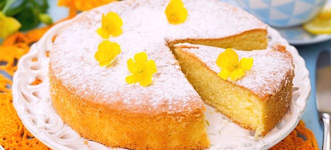 бисквитный лимонный пирог рецепт