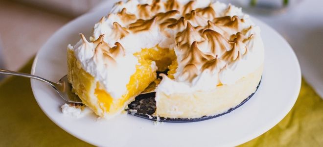 лимонный пирог с меренгой рецепт