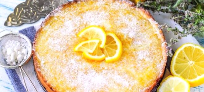 лимонный пирог на кефире
