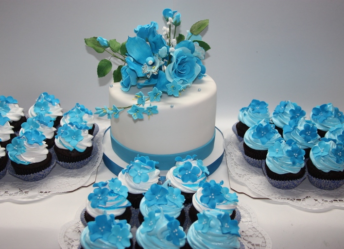 свадьба в голубом цвете