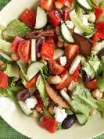Греческий салат - рецепт с сухариками