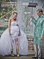 Свадебная фотосессия в дождь 