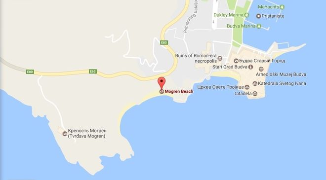 Карта пляжа Могрен