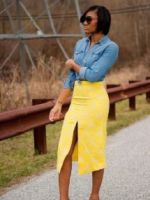 Желтая юбка – лучшие модели для стильных образов