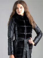 Кожаное пальто с мехом – подборка фото самых модных моделей на любой вкус