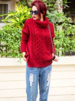 Красный свитер – самые модные модели и с чем их носить?